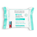 دستمال مرطوب آرایش پاک کن گیاهی اولودرم آلورا 25 عددی | evoluderm 25 makeup remover wipes